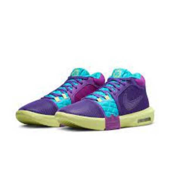 Nike LeBron Witness 8 Basketball Shoes Field Purple/ Cactus Green - Picture 2 of 4